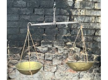 WROUGHT IRON and BRASS BALACE SCALE