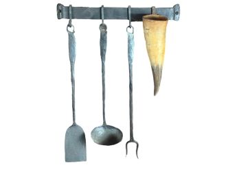 (4) DIMINUTIVE HEARTH TOOLS (19th and 20th c)