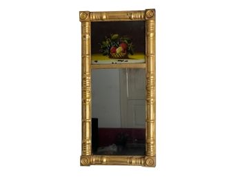 SPLIT COLUMN MIRROR with REVERSE PAINTED TABLET