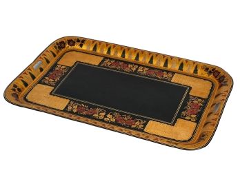 LARGE & SPECTACULAR GILT TOLEWARE TRAY (20th c)