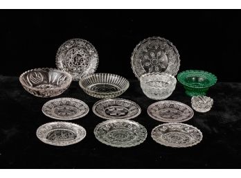 GROUP OF EAPG including CUP PLATES, JAM JAR etc