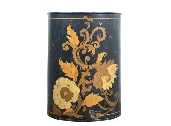 OVAL TOLEWARE WASTE PAPER BASKET (Mid 20th c)