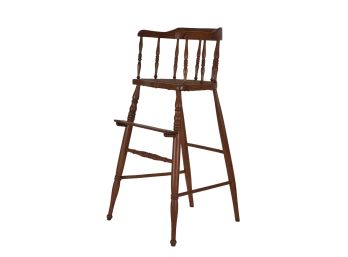 OAK HIGH CHAIR with CANE SEAT