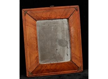 WONDERFUL SMALL GRAIN PAINTED PINE MIRROR