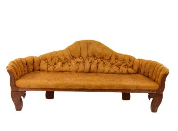 VICTORIAN CAMEL BACK DOLL'S SOFA