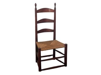 LADDER BACK SIDE CHAIR with RUSH SEAT