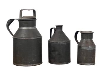 (2) TIN DAIRY CANS and JUG