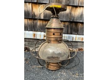 OUTDOOR COPPER LIGHT FIXTURE with ONION SHADE
