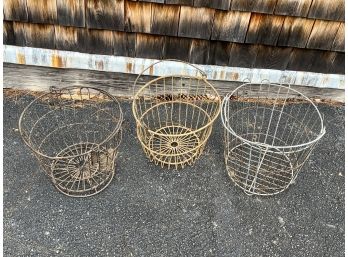 (3) WIRE CLAM / MUSSEL BASKETS