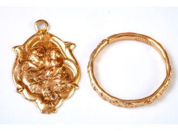 (2) 22k GOLD (TESTED) RING And PENDANT