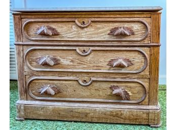 ANTIQUE COUNTRY PINE DRESSER w/ MARBLE TOP