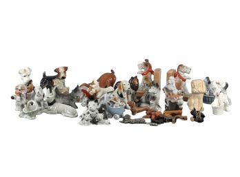COLLECTION OF MINIATURE DOG FIGURES