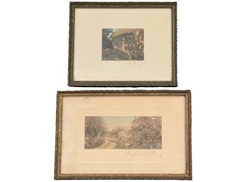 (2) WALLACE NUTTING HAND COLORED PHOTOGRAPHS