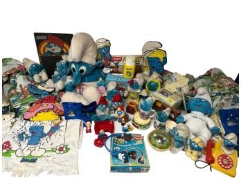 Smurf Lot with Lunch Box & Thermos - Head Phones