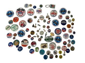 Mostly Political Pins & Button Lot