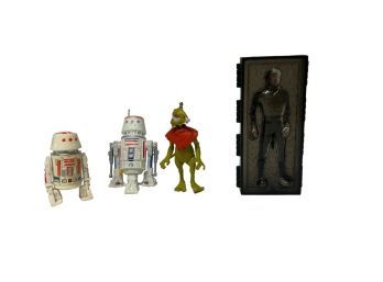 4  Star Wars Figures including Hans Solo Carbonite