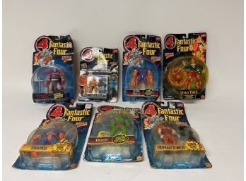 Seven (7) Fantastic Four Carded Action Figures