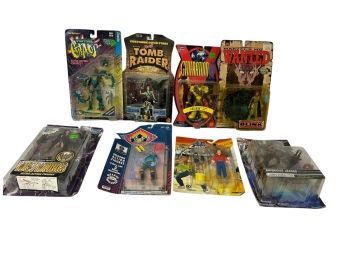 Eight (8) Misc Carded Action Figures