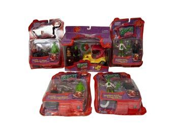 Five (5) Carded Grinch Figure Sets