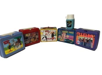 5 Collectible Lunch Boxes - Kung Fu, Knight R