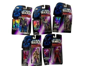 Five (5) Carded Star Wars Figures