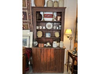 ANTIQUE STEP BACK CUPBOARD