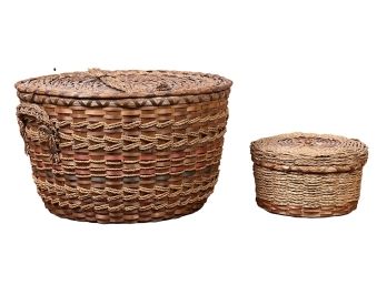 (2) VINTAGE BASKETS