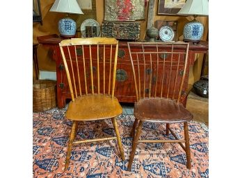 (2) ANTIQUE WINDSOR CHAIRS