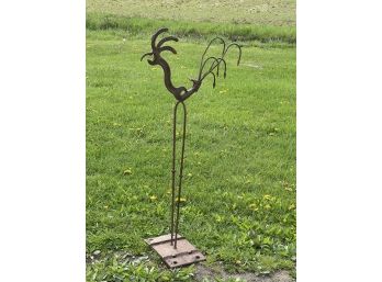 CHRIS WILLIAMS IRON ROOSTER SCULPTURE
