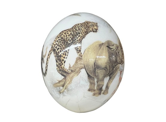 SHERRY ROWE DECOUPAGE OSTRICH EGG