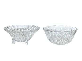 WATERFORD CUT CRYSTAL CENTERPIECE BOWL & (1) OTHER