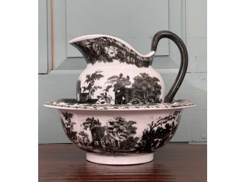 VICTORIA IRONSTONE WASH BASIN & PITCHER