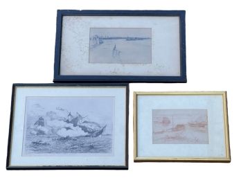 CHARLES LONGEVILLE, FRANK SHORT PRINTS & (1) OTHER