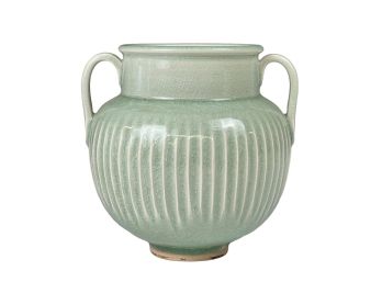 CHINESE INSPIRED SIGNED CELADON VASE