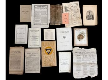 (19th c) EPHEMERA from LYNN (MA) CONGREGATIONS