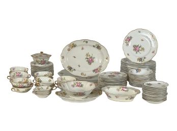 HAVILAND LIMOGES 'ROSEDALE' DINNER SET