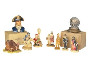 (9) SEBASTIAN MINIATURES incl. SANTA, PAUL REVERE