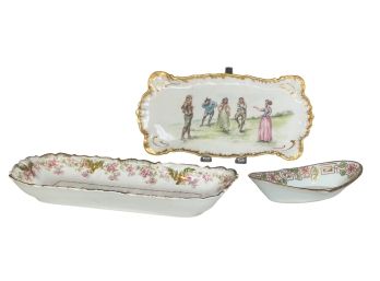 ALICE G. PORTER HAND PAINTED LIMOGES VIGNETTE TRAY