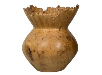 ARTISAN MADE BURLED WALNUT VASE