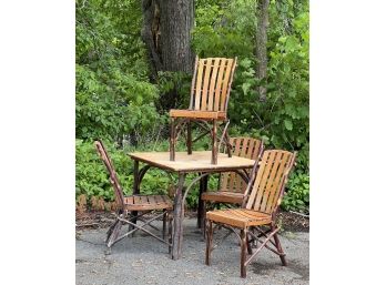 (5) PIECE VINTAGE ADIRONDACK PORCH SET