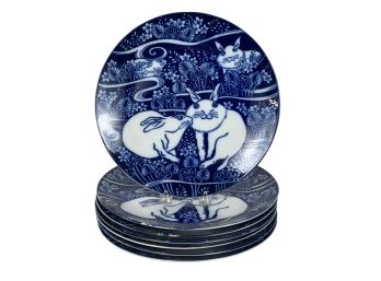 (7) 'BLUE RABBITS' PLATES by SIGMA