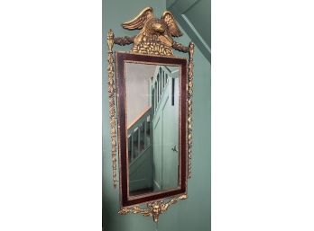 IMPRESSIVE HALL MIRROR with GILT EAGLE CREST