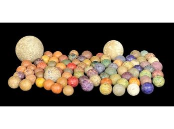 GROUP of CIVIL WAR ERA CLAY MARBLES