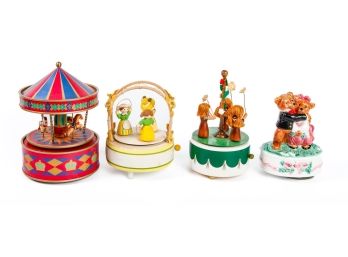 (4) MUSIC BOXES made in ASIA