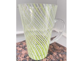 ART GLASS SWIRL PITCHER