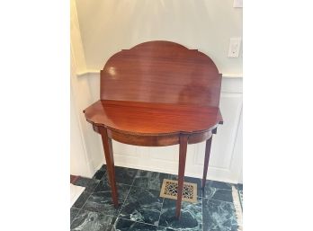 INLAID MAHOGANY GAME TABLE