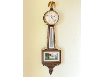 1930s WARREN TELCHRON MAHOGANY BANJO CLOCK