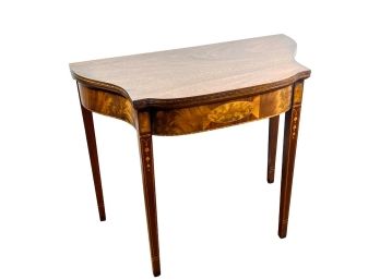 FEDERAL HEPPLEWHITE MAHOGANY CARD TABLE