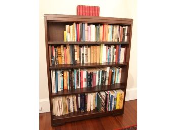 STANDING MAHOGANY BOOKCASE with CONTENTS