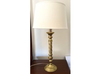 PAIR OF BRASS TABLE LAMPS